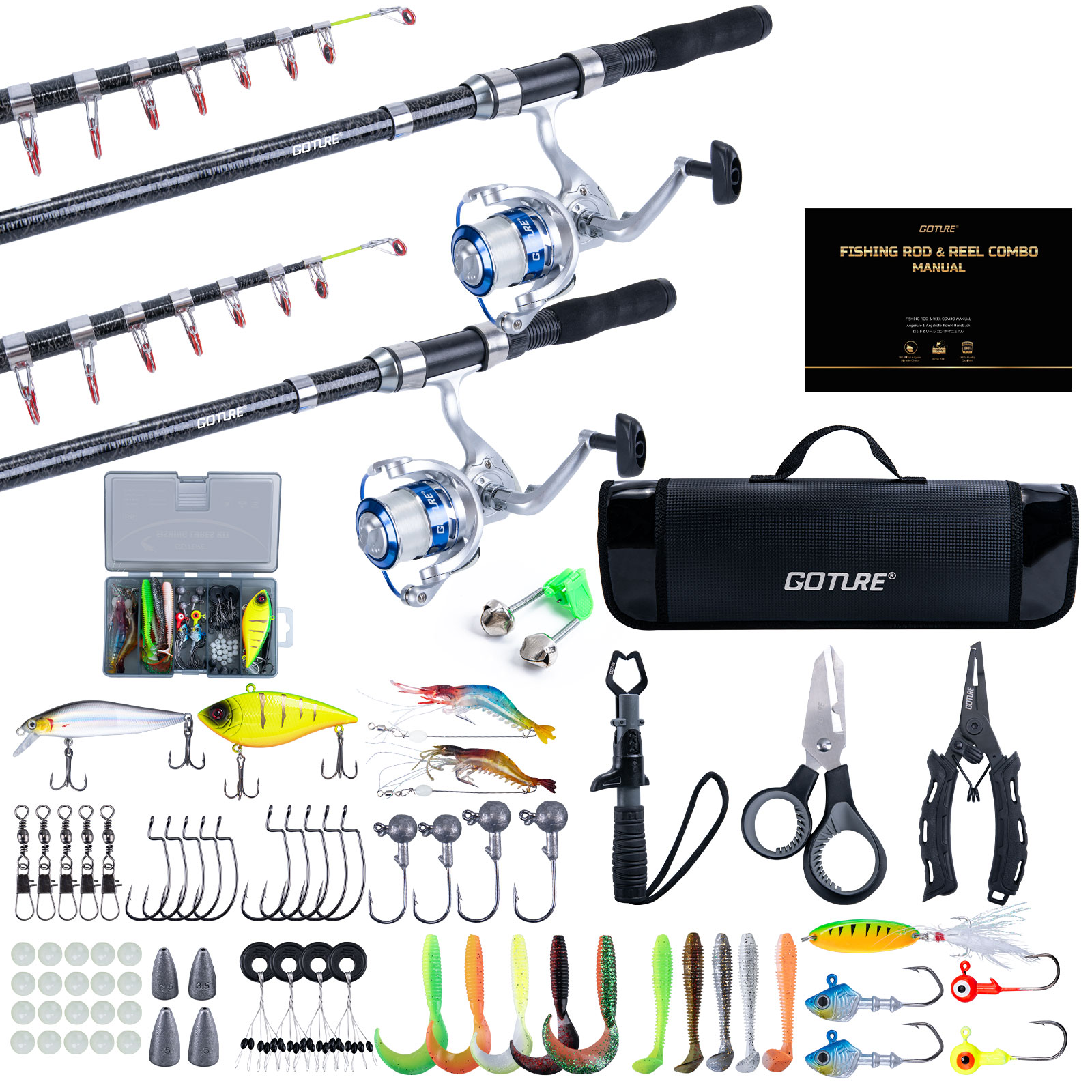 Fishing Line Spooler - Goture Double Spinning Fishing Rod Reel