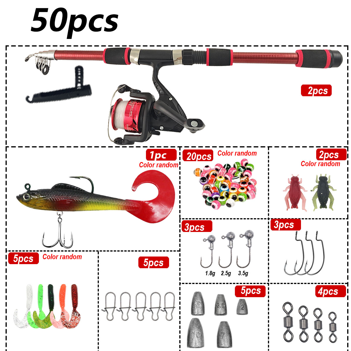 Portable Telescopic Fishing Ro - Fishing Line Spooler ulasan dan harga