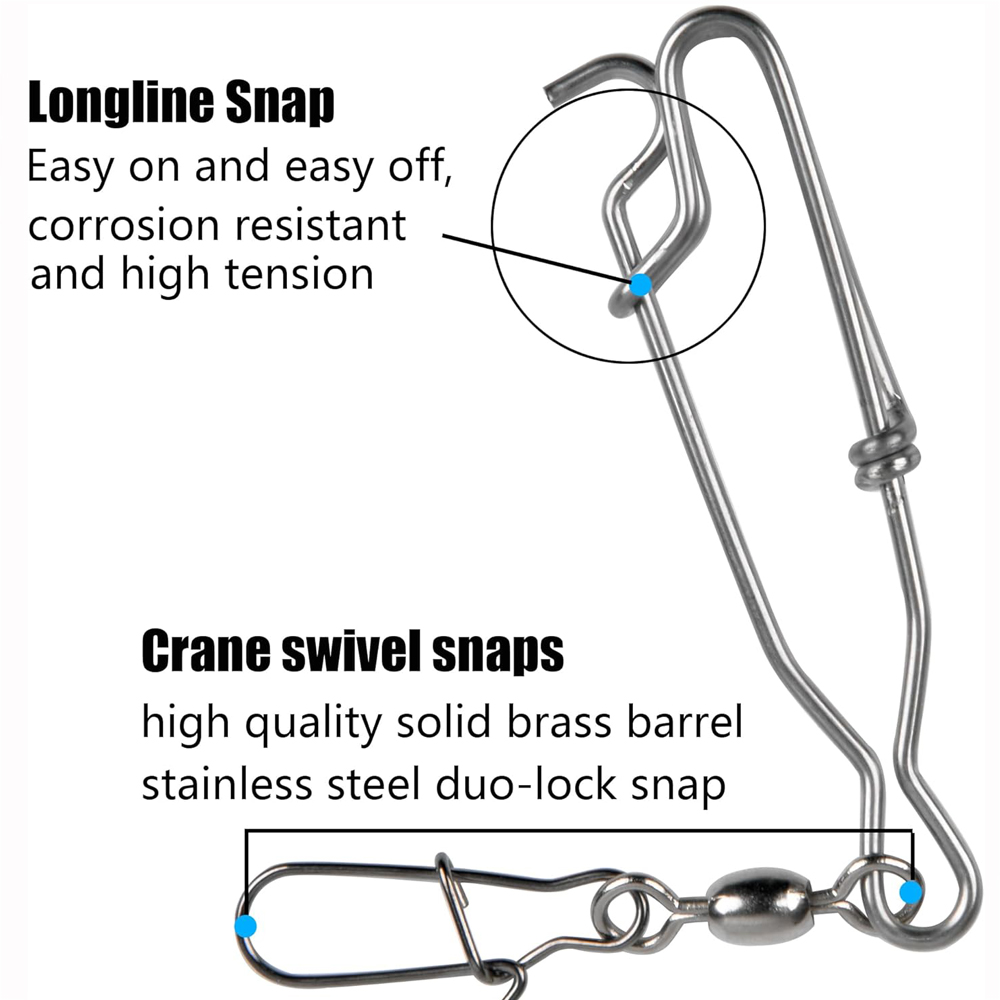 5Pcs Decoy Long Line Clips Lon - Saltwater Line ulasan dan harga