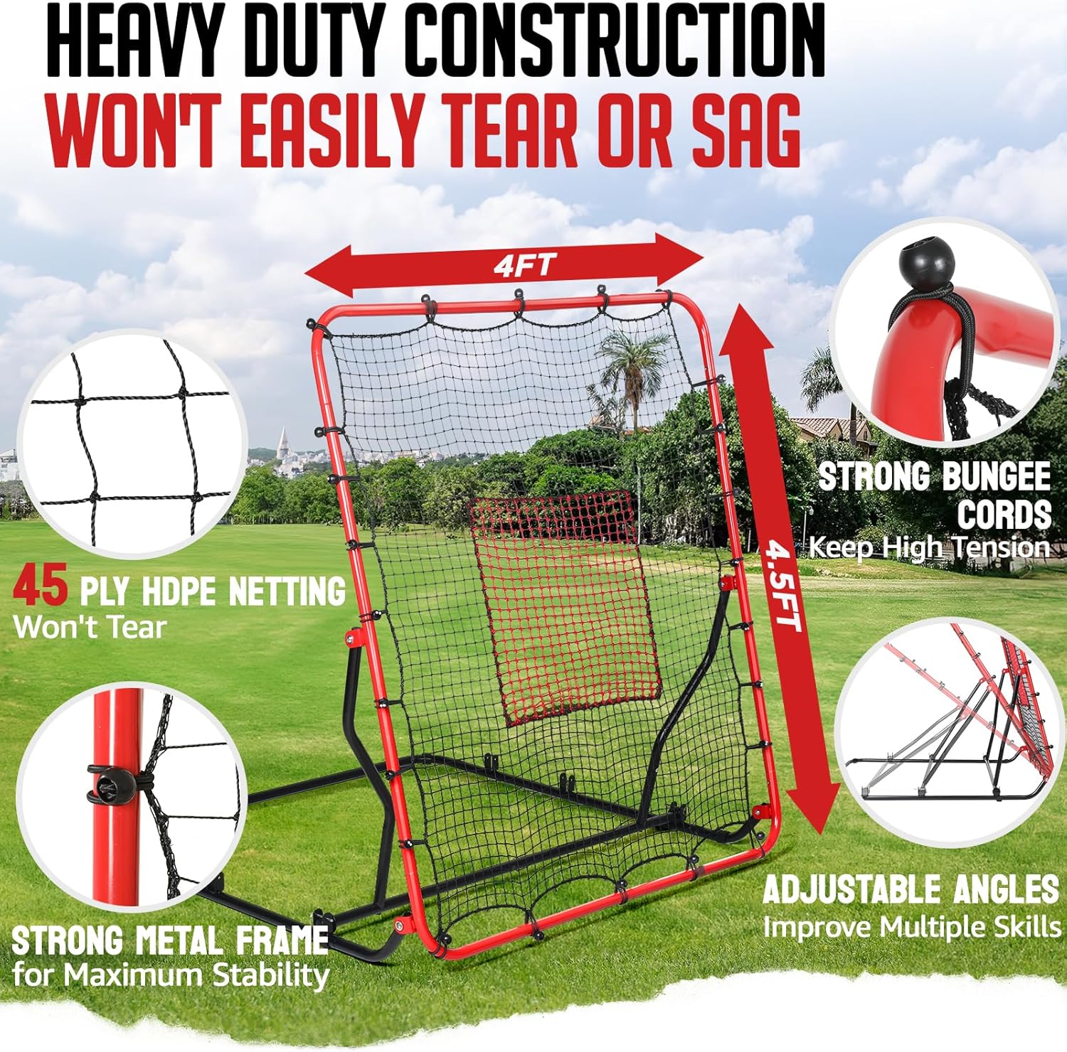 Baseball Rebounder Net, 3/5 Ad - Fly Line ulasan dan harga