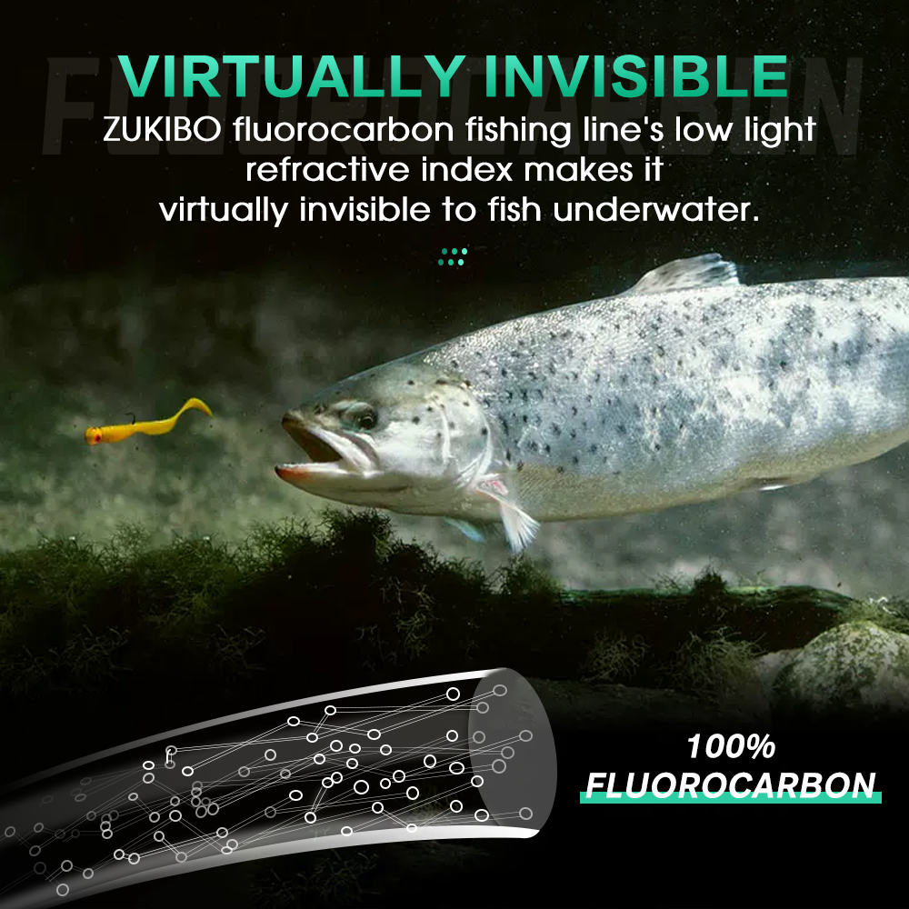 ZUKIBO 100% Fluorocarbon Fishi - Copolymer Line ulasan dan harga